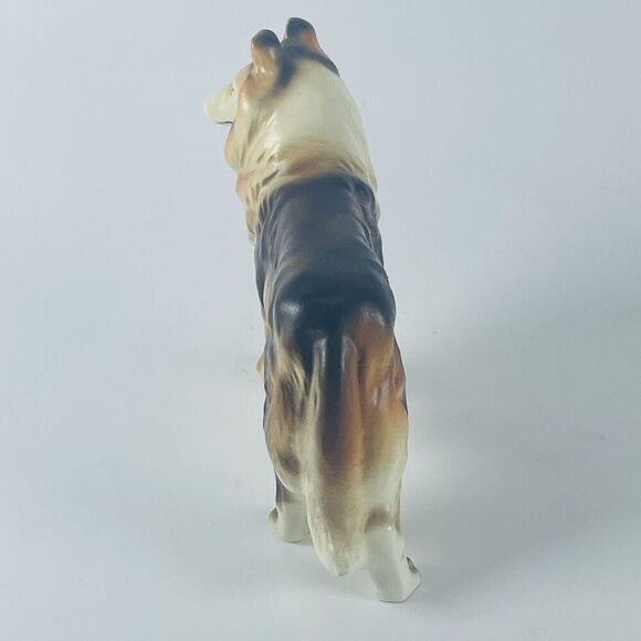 CERAMIC Rough COLLIE BREED Lassie DOG STATUE FIGURINE JAPAN VTG Porcelain 4 inch - Picture 3 of 8